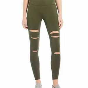 CUT THE FRILLS Green Cut High Rise Legging L